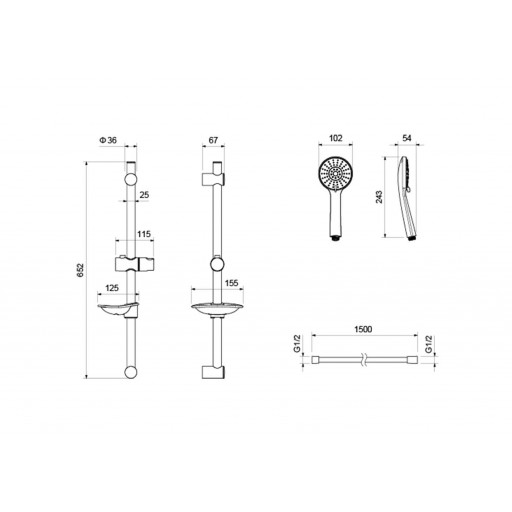 Душевая стойка AQUATEK Бетта AQ2015CR хром